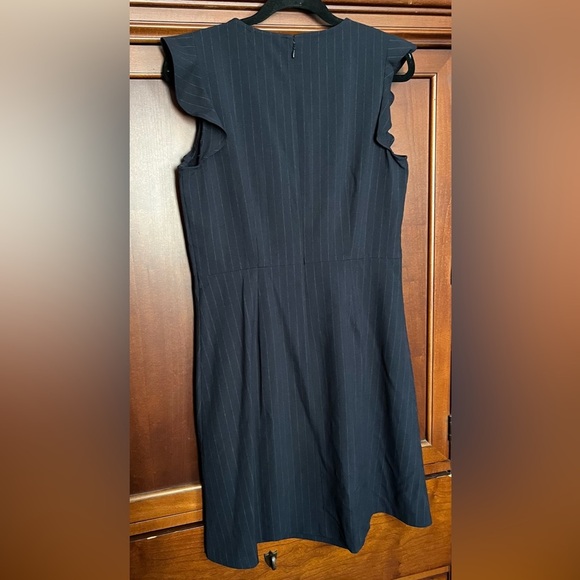Loft Outlet Navy Pinstripe Dress, Size 8 - Picture 8 of 8